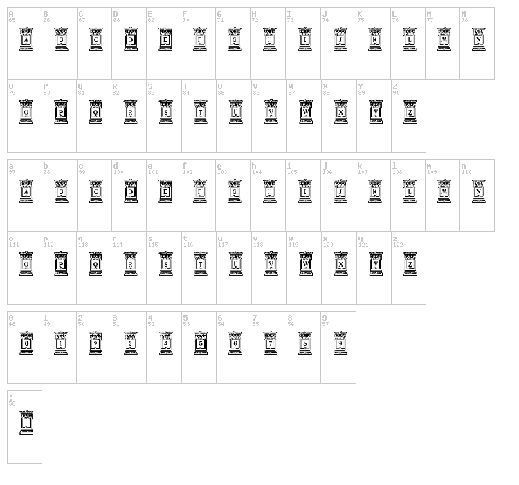 Unnamed Caps Two font map